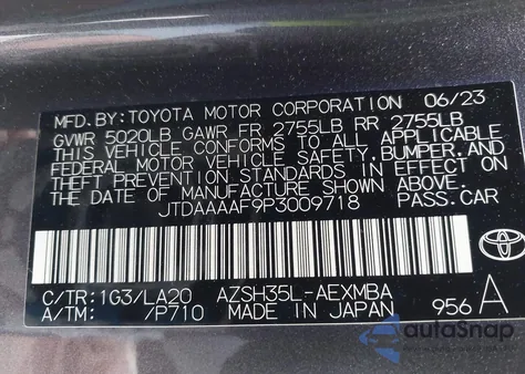 2023 Toyota Crown Limited from USA, damaged, VIN JTDAAAAF9P3009718